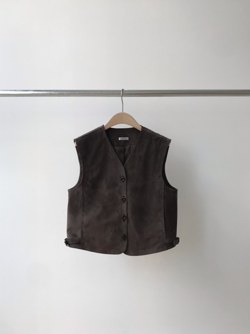 TAFFETA/MURET韓國東大門代購女裝新品推薦熱賣馬甲麂皮TAFFETA/MURET馬甲圖色2