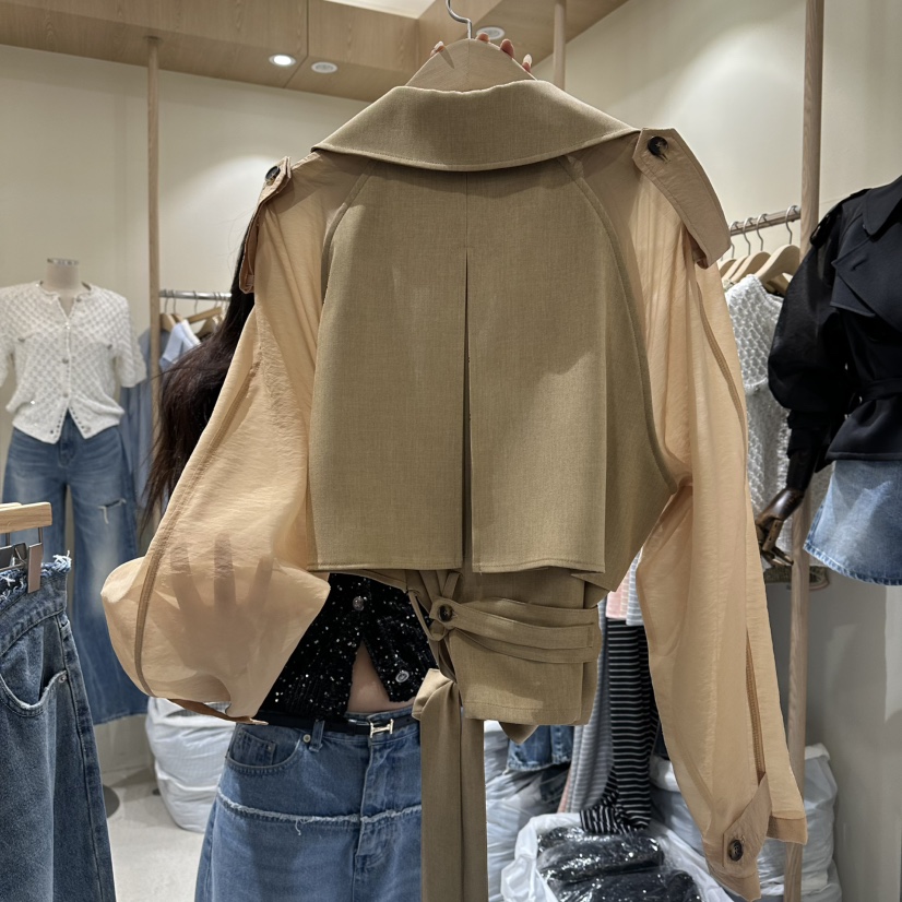 VINTAGE VIBE韓國代購女裝新品休閑職業人氣26春夏夾克透視VINTAGE VIBE夾克