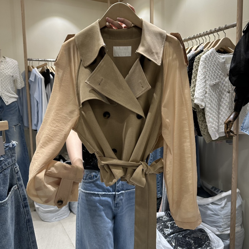 VINTAGE VIBE韓國代購女裝新品休閑職業人氣26春夏夾克透視VINTAGE VIBE夾克圖色1