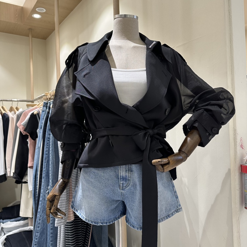 VINTAGE VIBE韓國代購女裝新品休閑職業人氣26春夏夾克透視VINTAGE VIBE夾克圖色2