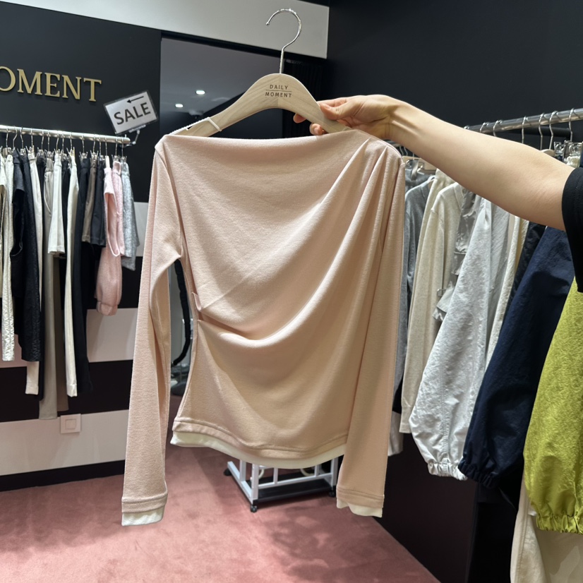 DAILY MOMENT韓國東大門直郵女裝新品26春夏熱賣長袖T恤DAILY MOMENT長袖T恤圖色1