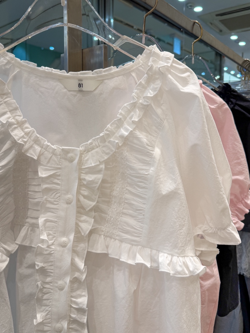 81 MARKET-L韓國直郵女士新款26春夏時尚人氣襯衫蕾絲衫81 MARKET-L襯衫/蕾絲衫