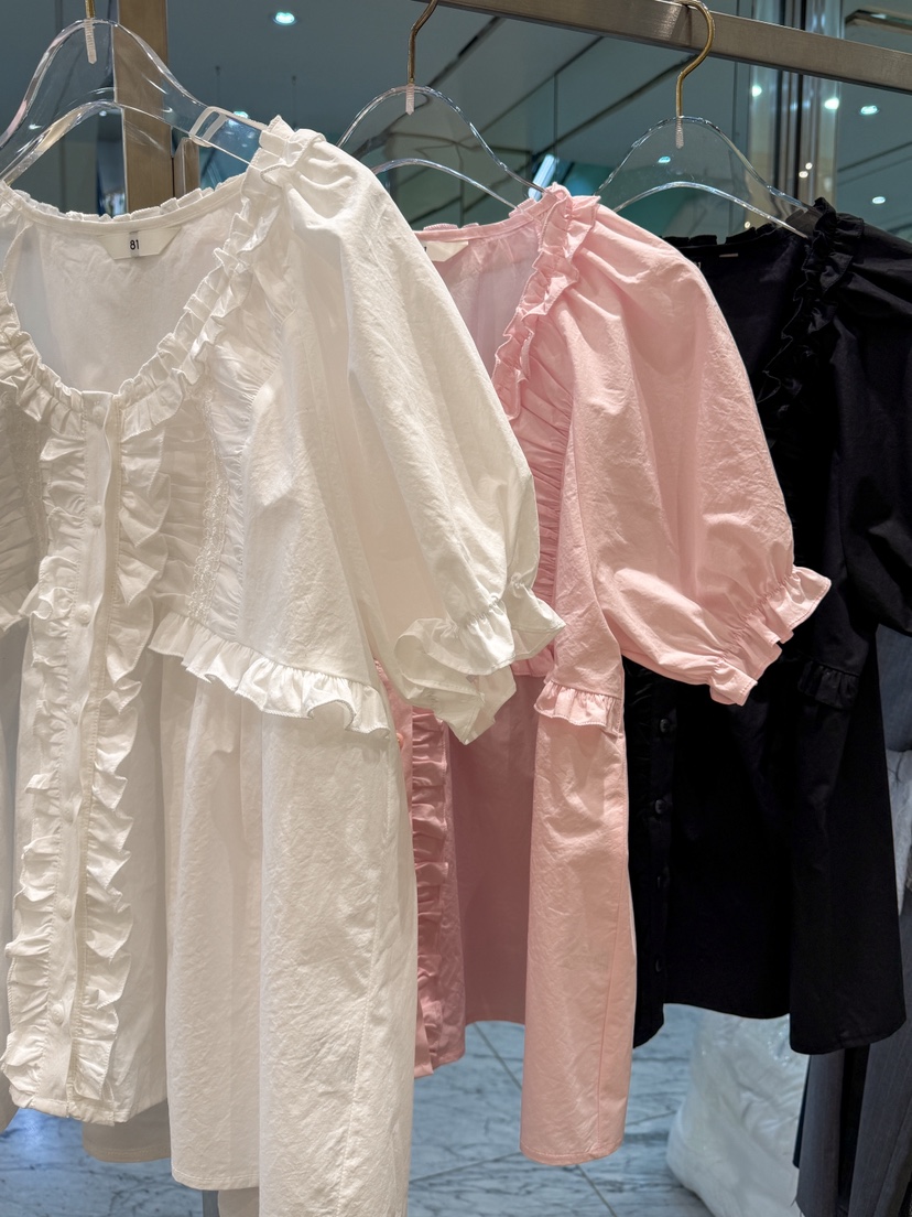 81 MARKET-L韓國直郵女士新款26春夏時尚人氣襯衫蕾絲衫81 MARKET-L襯衫/蕾絲衫