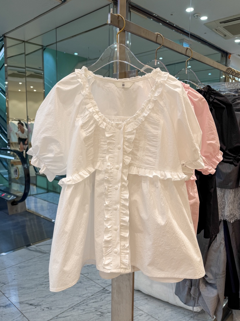 81 MARKET-L韓國直郵女士新款26春夏時尚人氣襯衫蕾絲衫81 MARKET-L襯衫/蕾絲衫圖色1