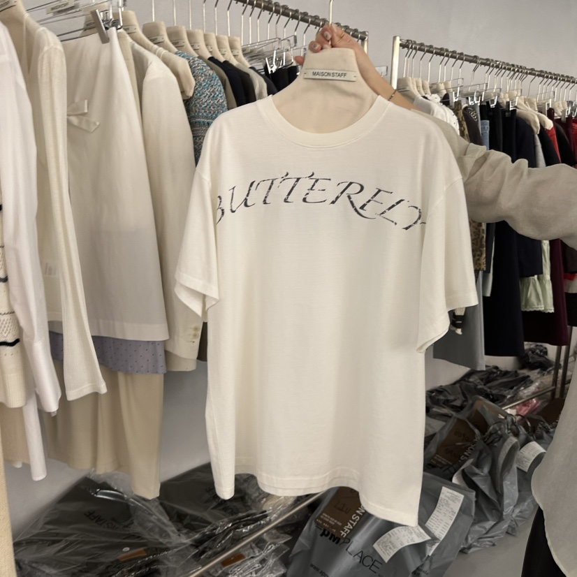 DOUBLE STANDARD/LE SMOKING/MAISONSTAFF韓國東大門代購女士新品熱賣T恤MAISONSTAFFT恤圖色1