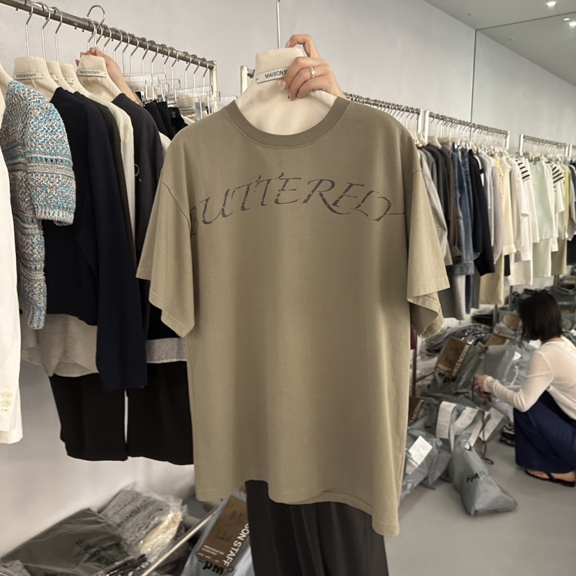 DOUBLE STANDARD/LE SMOKING/MAISONSTAFF韓國東大門代購女士新品熱賣T恤MAISONSTAFFT恤圖色2