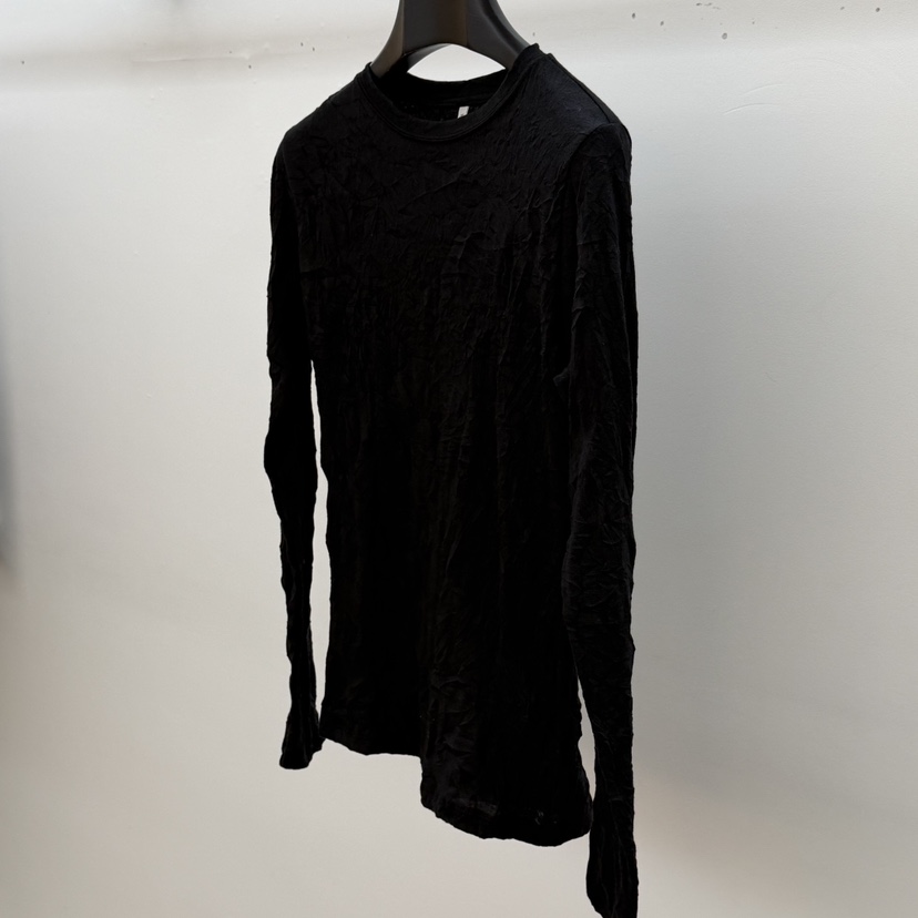 ID韓國直郵實拍女裝新品人氣熱賣推薦時尚26春夏長袖T恤褶皺ID長袖T恤