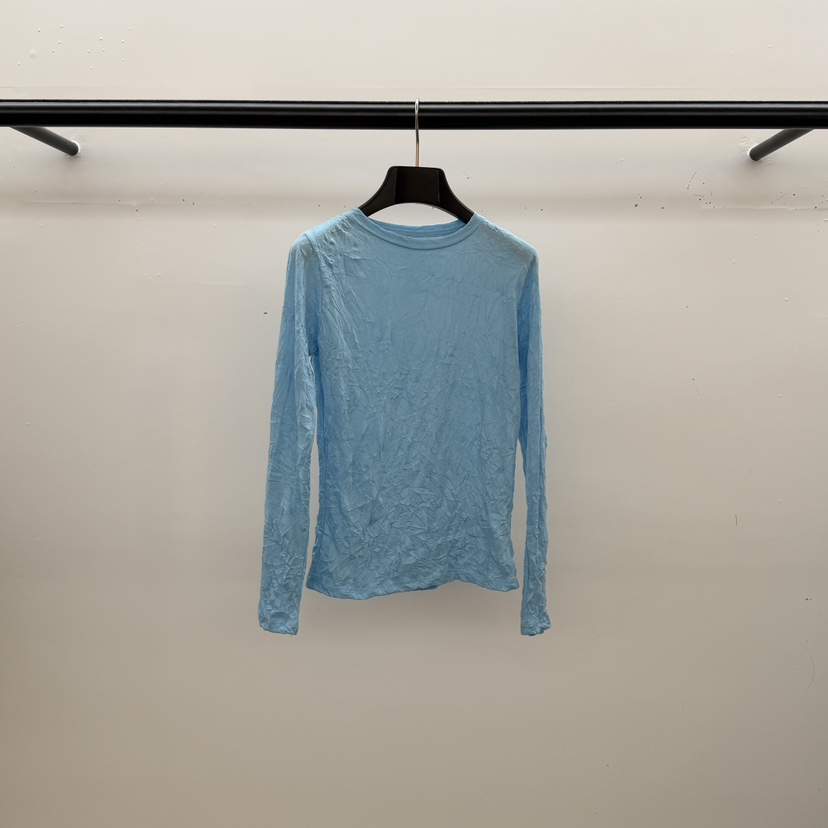 ID韓國直郵實拍女裝新品人氣熱賣推薦時尚26春夏長袖T恤褶皺ID長袖T恤圖色6