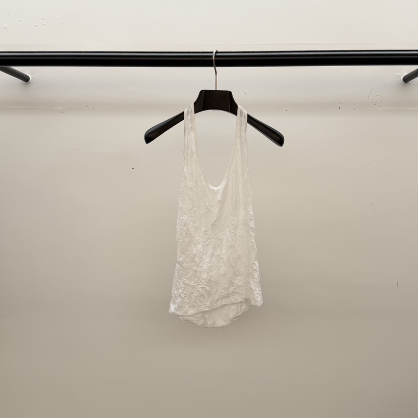 ID韓國東大門直郵女士新品熱賣26春夏休閑職業吊帶背心褶皺ID吊帶/背心圖色1