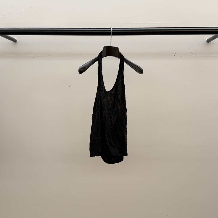 ID韓國東大門直郵女士新品熱賣26春夏休閑職業吊帶背心褶皺ID吊帶/背心圖色3黑色