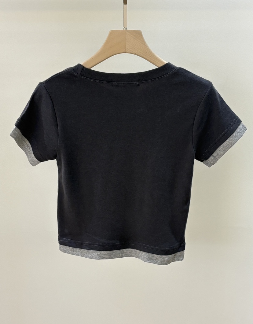 MUSHROOM-A韓國東大門代購女裝新款推薦26春夏T恤假兩件MUSHROOMT恤