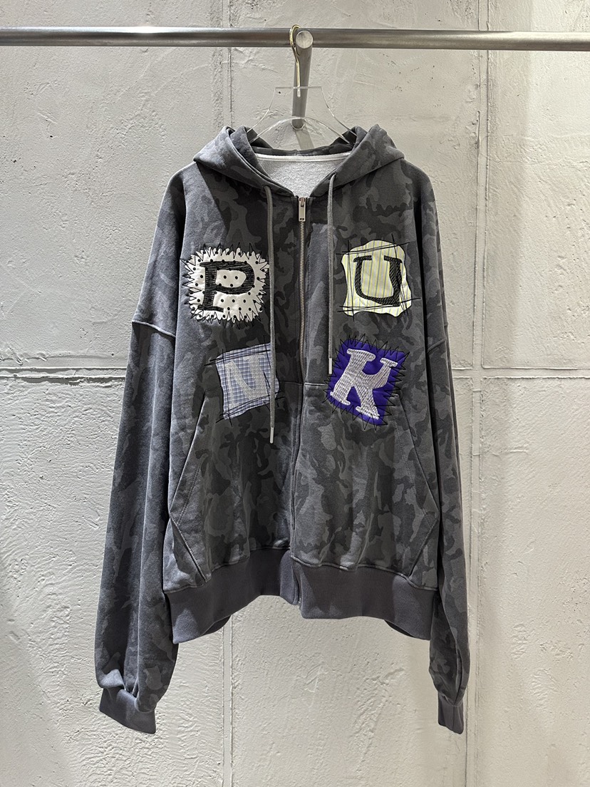 UNICO-p韓國東大門直郵女士新品職業休閑夾克連帽衫迷彩UNICO夾克圖色2