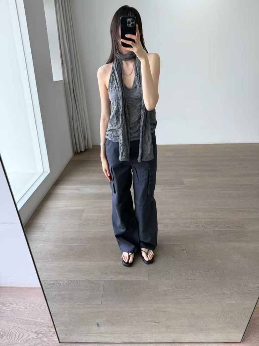 ID韓國直郵實拍女士新品熱賣26春夏時尚職業人氣休閑休閑褲ID休閑褲