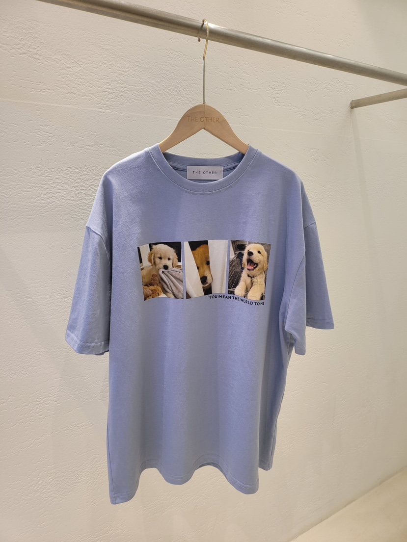 THE OTHER韓國東大門直郵女裝新品推薦休閑人氣熱賣T恤狗狗THE OTHERT恤圖色1