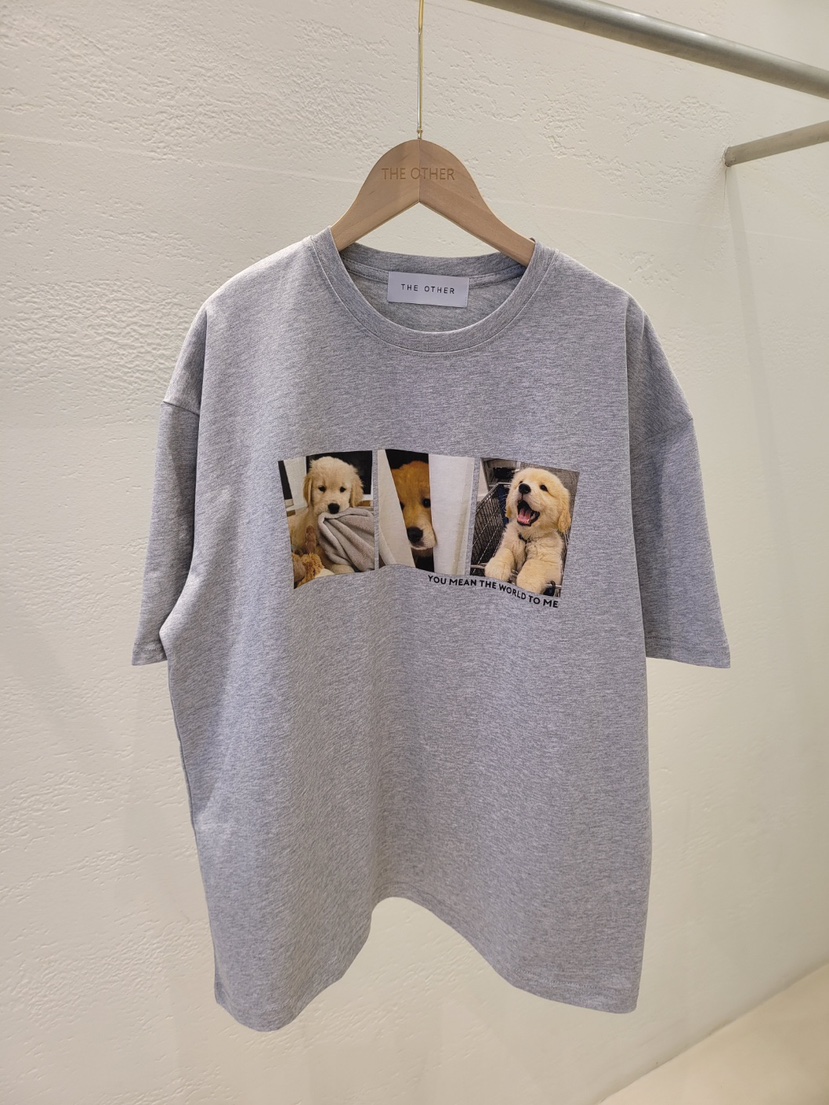 THE OTHER韓國東大門直郵女裝新品推薦休閑人氣熱賣T恤狗狗THE OTHERT恤圖色3