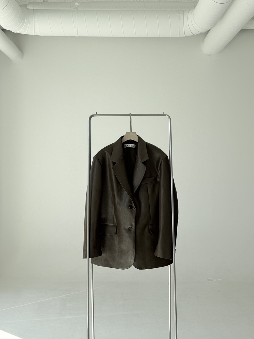 SANTAL韓國直郵實拍女裝新款26春夏職業推薦時尚休閑夾克SANTAL夾克圖色1棕色