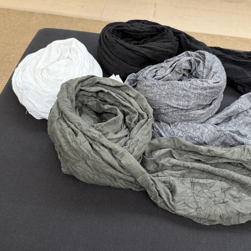 ID韓國東大門直郵女裝新款推薦熱賣職業圍巾披肩褶皺圍巾ID圍巾/披肩