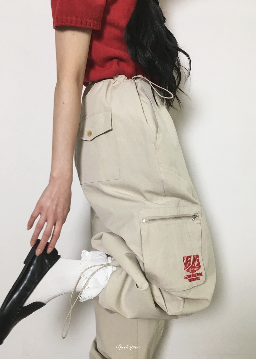 BY CHAPTER韓國東大門代購女裝新品休閑職業人氣休閑褲口袋BY Chapter休閑褲