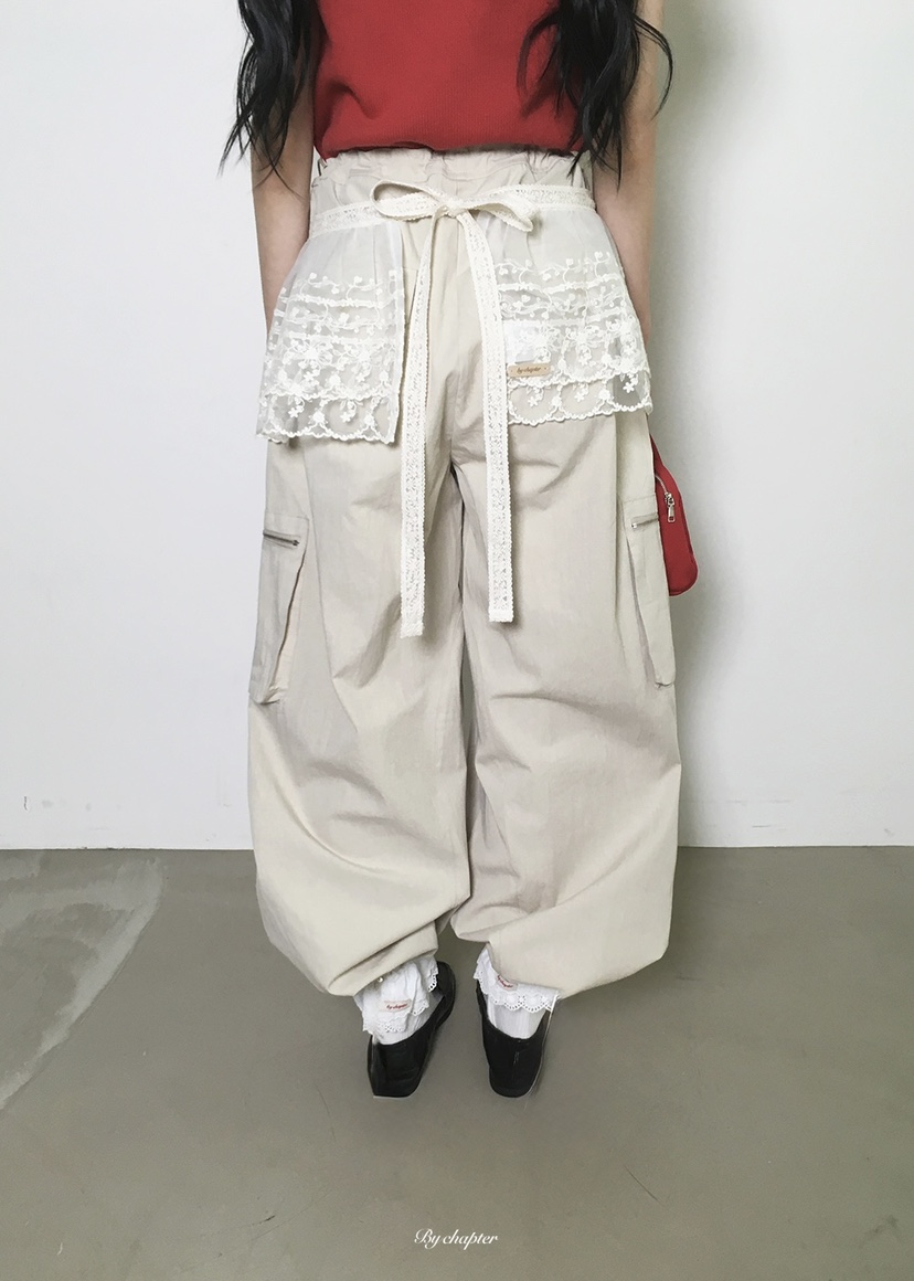 BY CHAPTER韓國東大門代購女裝新品休閑職業人氣休閑褲口袋BY Chapter休閑褲