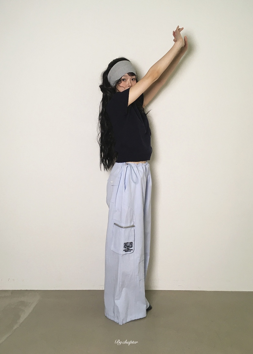 BY CHAPTER韓國東大門代購女裝新品休閑職業人氣休閑褲口袋BY Chapter休閑褲