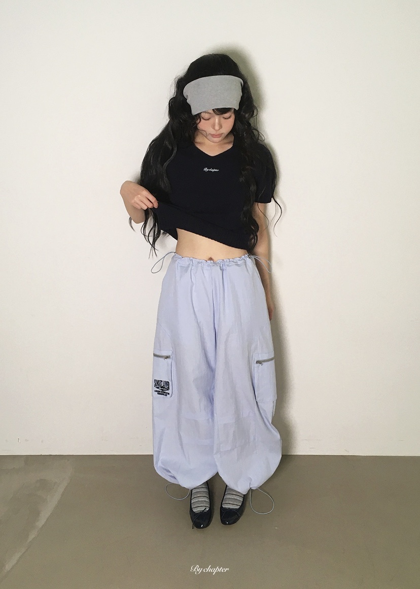 BY CHAPTER韓國東大門代購女裝新品休閑職業人氣休閑褲口袋BY Chapter休閑褲