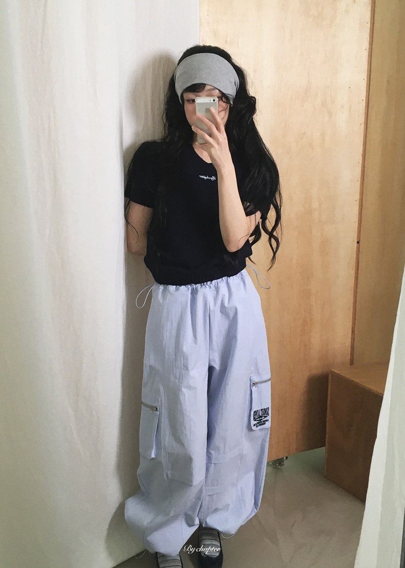 BY CHAPTER韓國東大門代購女裝新品休閑職業人氣休閑褲口袋BY Chapter休閑褲