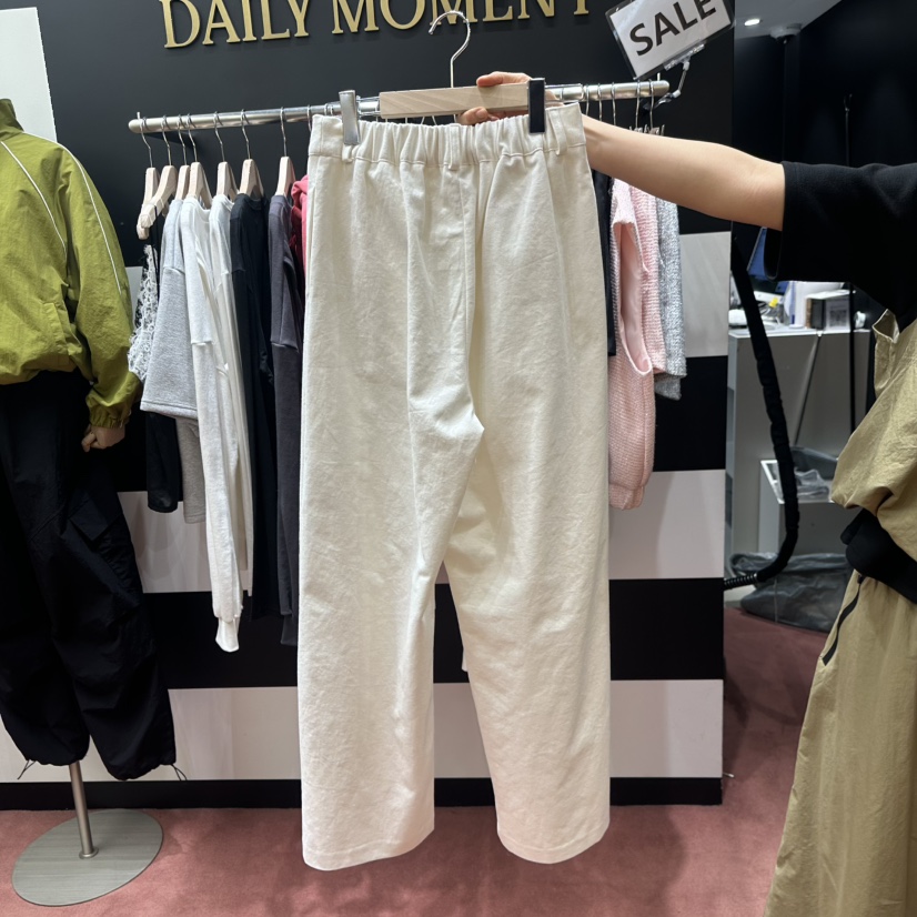 DAILY MOMENT韓國代購女士新品時尚熱賣人氣休閑褲棉質褶裥DAILY MOMENT休閑褲