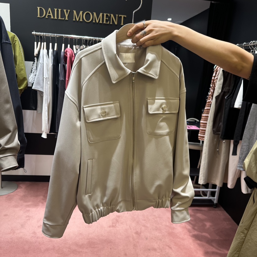 DAILY MOMENT韓國東大門直郵女士新款休閑熱賣職業時尚夾克DAILY MOMENT夾克圖色1淺米色