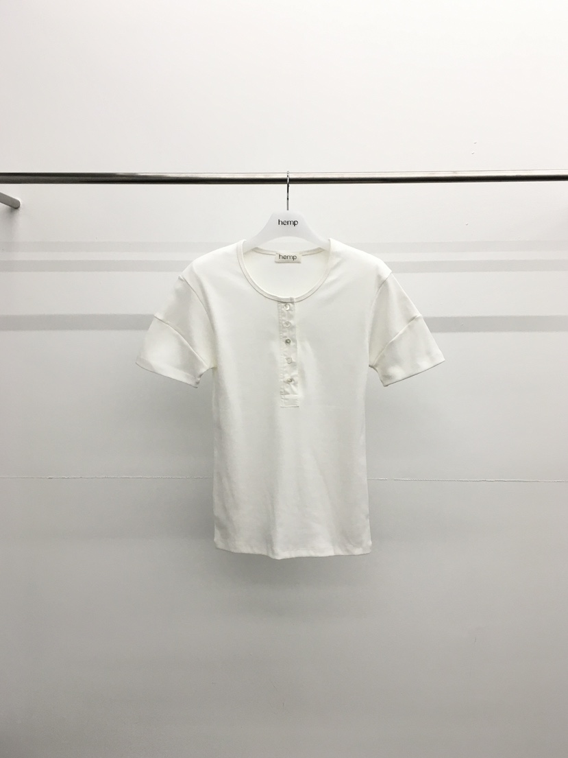 HEMP-P韓國東大門代購女裝新品人氣職業休閑時尚T恤羅紋hempT恤圖色1