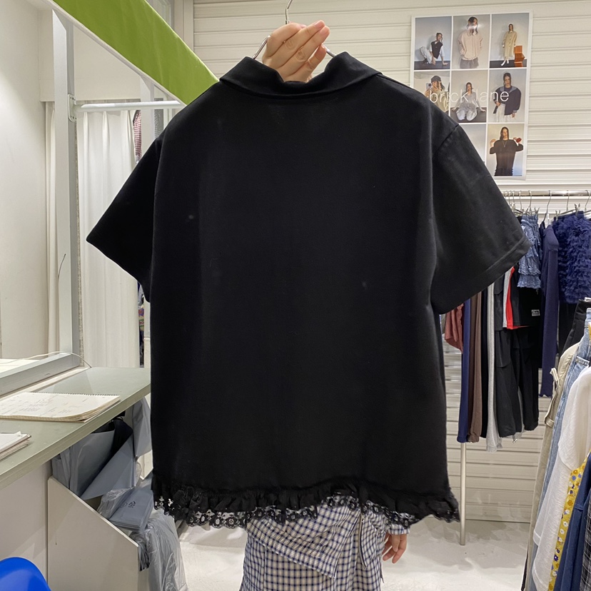 BRICKLANE韓國直郵女士新款休閑26春夏熱賣T恤可愛的荷葉邊BRICKLANET恤