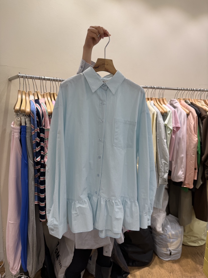 AUVERFIT韓國直郵女士新品人氣休閑時尚職業26春夏襯衫蕾絲衫AUVERFIT襯衫/蕾絲衫圖色1