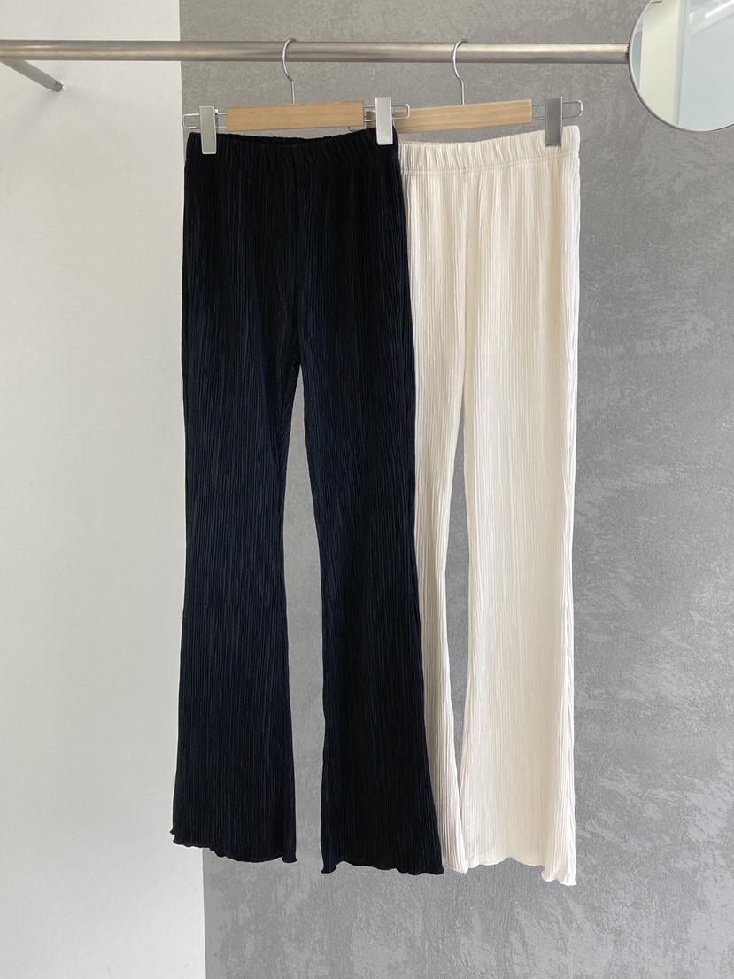 ROUGH韓國直郵女裝新款熱賣推薦休閑人氣時尚休閑褲喇叭褶裥ROUGH休閑褲