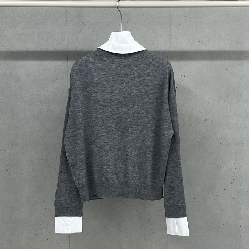 HELDER-P韓國直郵女士新款推薦職業人氣針織衫假兩件羊毛HELDER針織衫