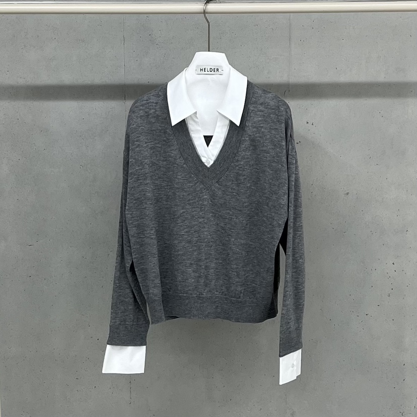 HELDER-P韓國直郵女士新款推薦職業人氣針織衫假兩件羊毛HELDER針織衫圖色2