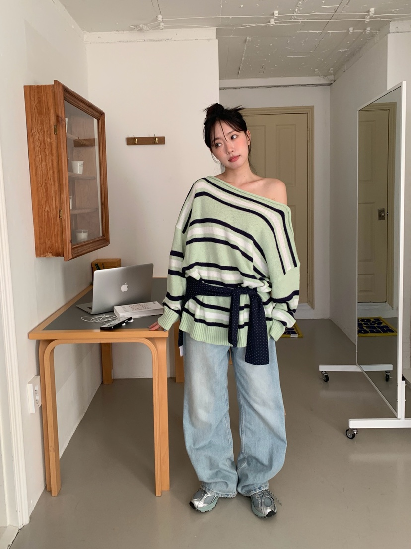 MORE THAN-P韓國直郵女士新品熱賣推薦職業休閑時尚針織衫MORE THAN針織衫