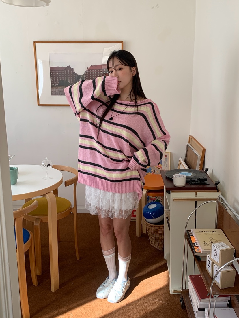 MORE THAN-P韓國直郵女士新品熱賣推薦職業休閑時尚針織衫MORE THAN針織衫