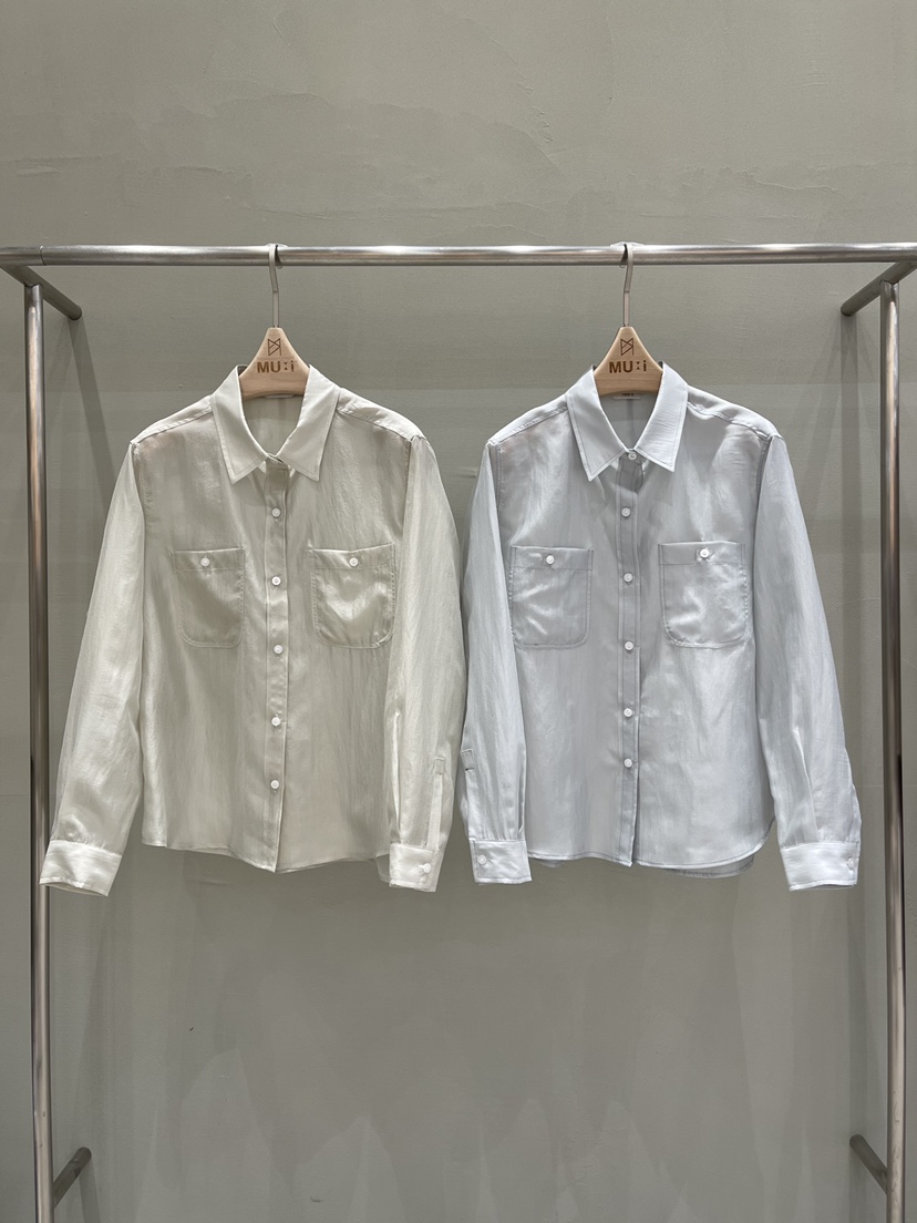 THE MUI韓國直郵女士新款26春夏人氣職業襯衫蕾絲衫口袋THE MUI襯衫/蕾絲衫