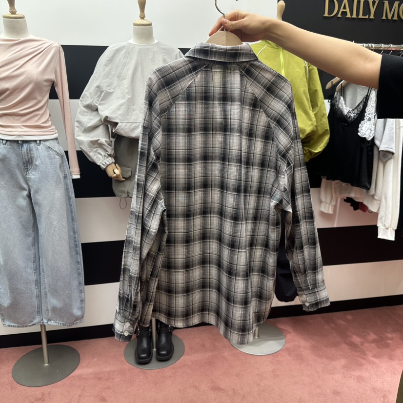 DAILY MOMENT韓國直郵實拍女士新款26春夏襯衫蕾絲衫口袋DAILY MOMENT襯衫/蕾絲衫