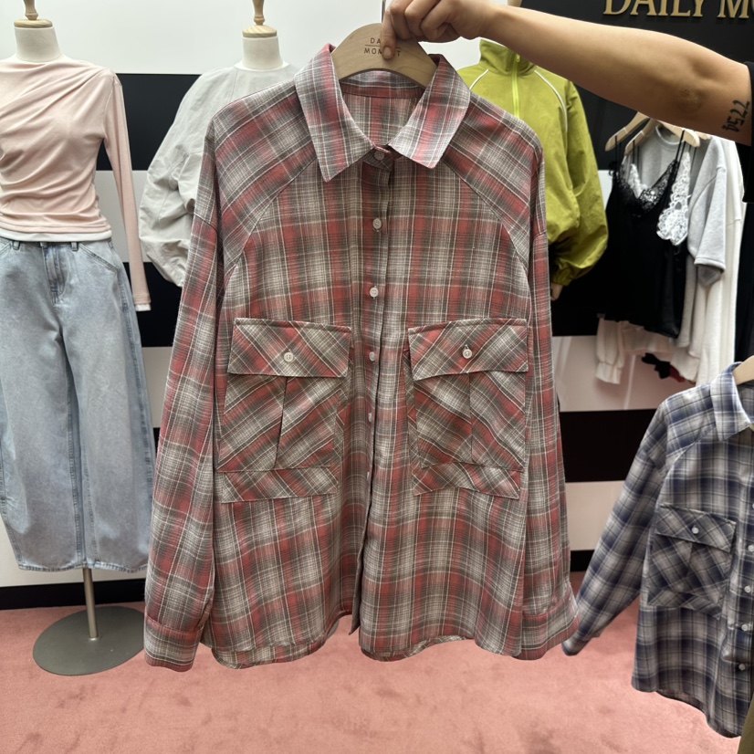 DAILY MOMENT韓國直郵實拍女士新款26春夏襯衫蕾絲衫口袋DAILY MOMENT襯衫/蕾絲衫圖色2