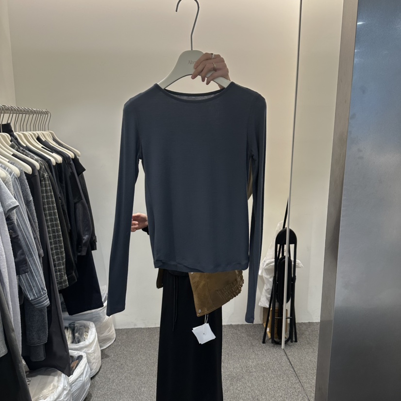 ALTER韓國代購女裝新款熱賣人氣時尚26春夏休閑職業長袖T恤Alter長袖T恤圖色4墨色