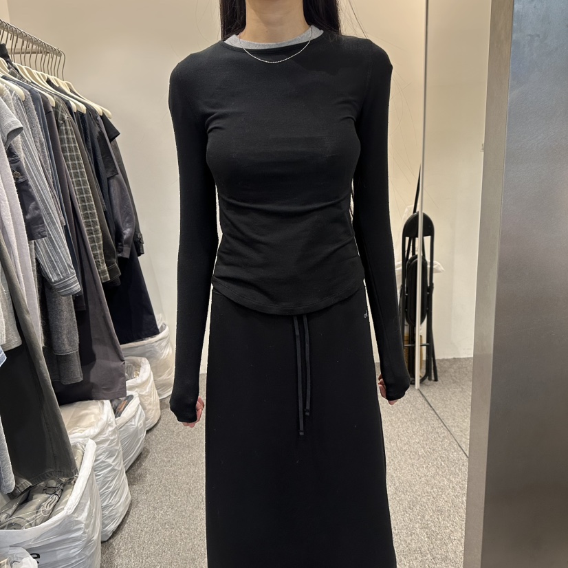 ALTER韓國代購女裝新款熱賣人氣時尚26春夏休閑職業長袖T恤Alter長袖T恤圖色5黑色