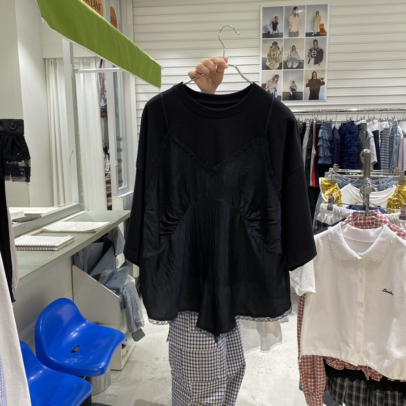 BRICKLANE韓國東大門直郵女裝新款26春夏人氣職業休閑T恤BRICKLANET恤圖色2