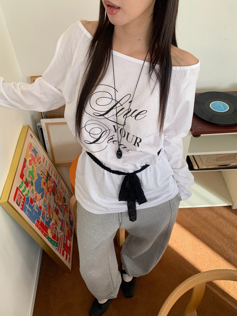 MORE THAN-P韓國東大門代購女士新款時尚職業推薦長袖T恤MORE THAN長袖T恤