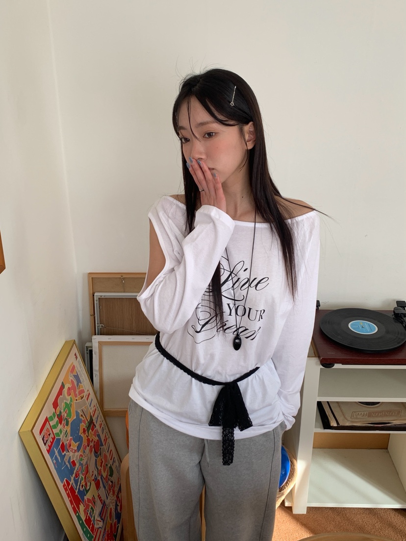 MORE THAN-P韓國東大門代購女士新款時尚職業推薦長袖T恤MORE THAN長袖T恤