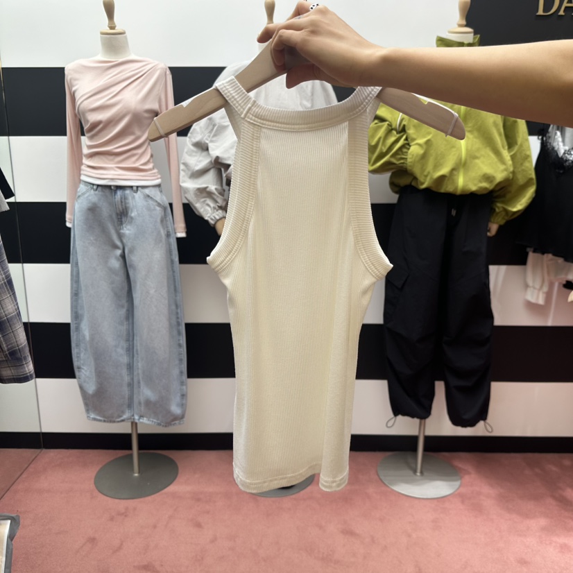 DAILY MOMENT韓國直郵實拍女士新品職業熱賣吊帶背心羅紋DAILY MOMENT吊帶/背心