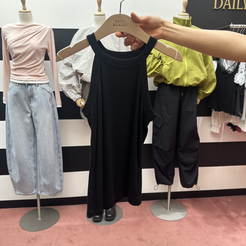 DAILY MOMENT韓國直郵實拍女士新品職業熱賣吊帶背心羅紋DAILY MOMENT吊帶/背心圖色3