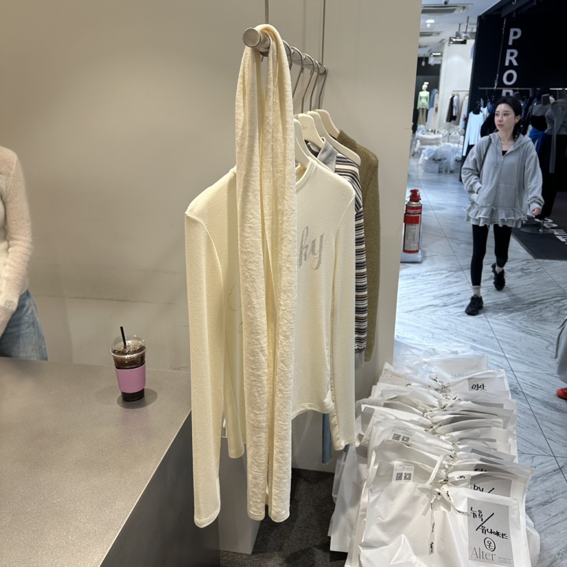 ALTER韓國東大門代購女裝新款職業休閑26春夏圍巾披肩亞麻圍巾Alter圍巾/披肩圖色2