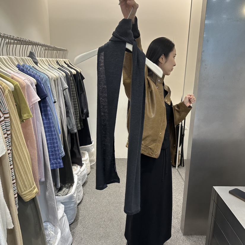 ALTER韓國東大門代購女裝新款職業休閑26春夏圍巾披肩亞麻圍巾Alter圍巾/披肩圖色3