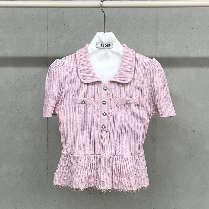 HELDER-P韓國東大門代購女裝新款26春夏時尚針織衫粗花呢HELDER針織衫圖色1