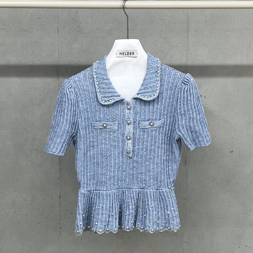 HELDER-P韓國東大門代購女裝新款26春夏時尚針織衫粗花呢HELDER針織衫圖色2